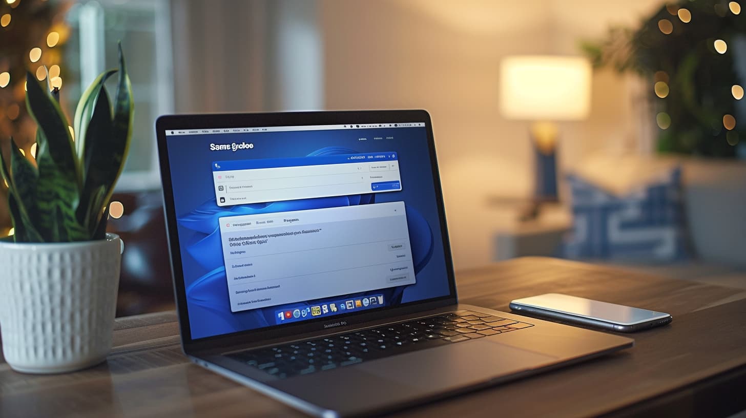 image showcasing a sleek and modern laptop screen displaying the Sams Club Credit Card login page