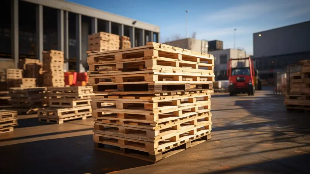 image of a stack of used pallets for sale