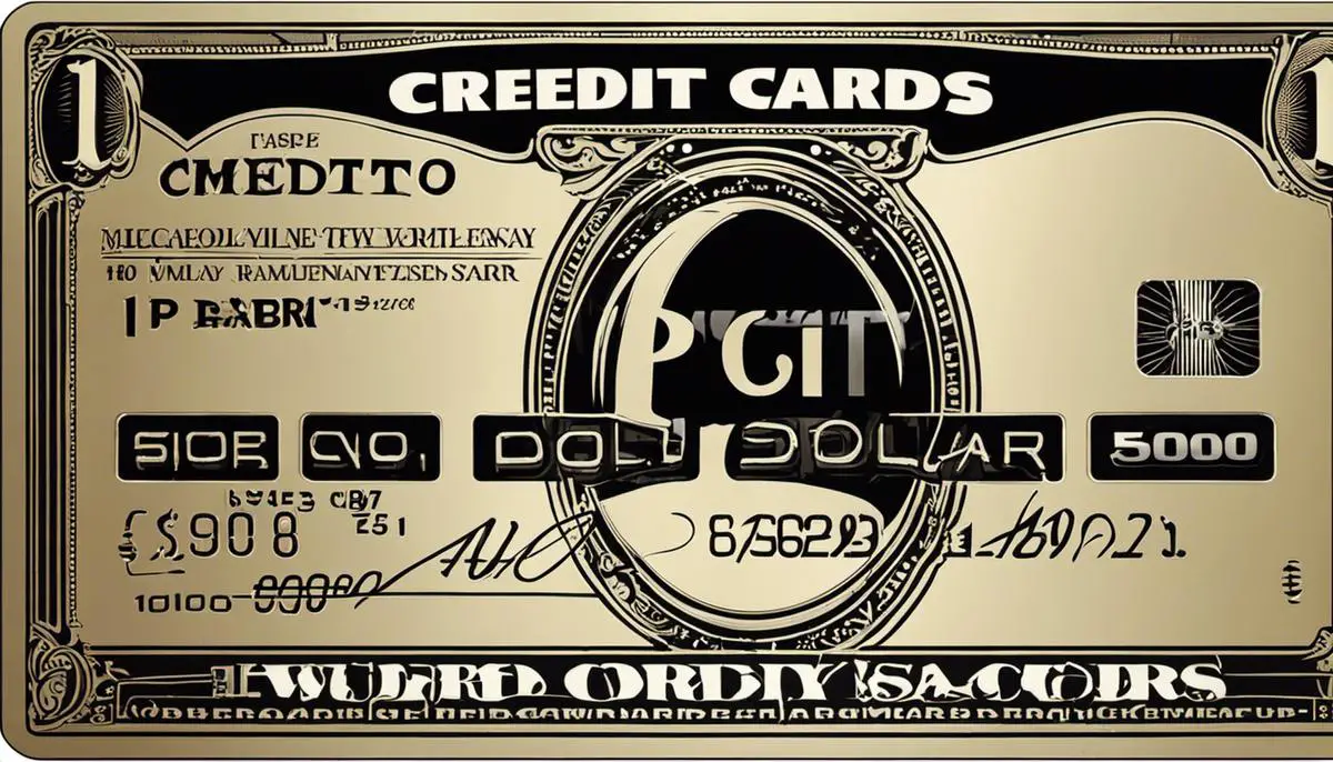 Image illustrating the basics of credit cards, including a credit card with a dollar sign symbolizing borrowing money.
