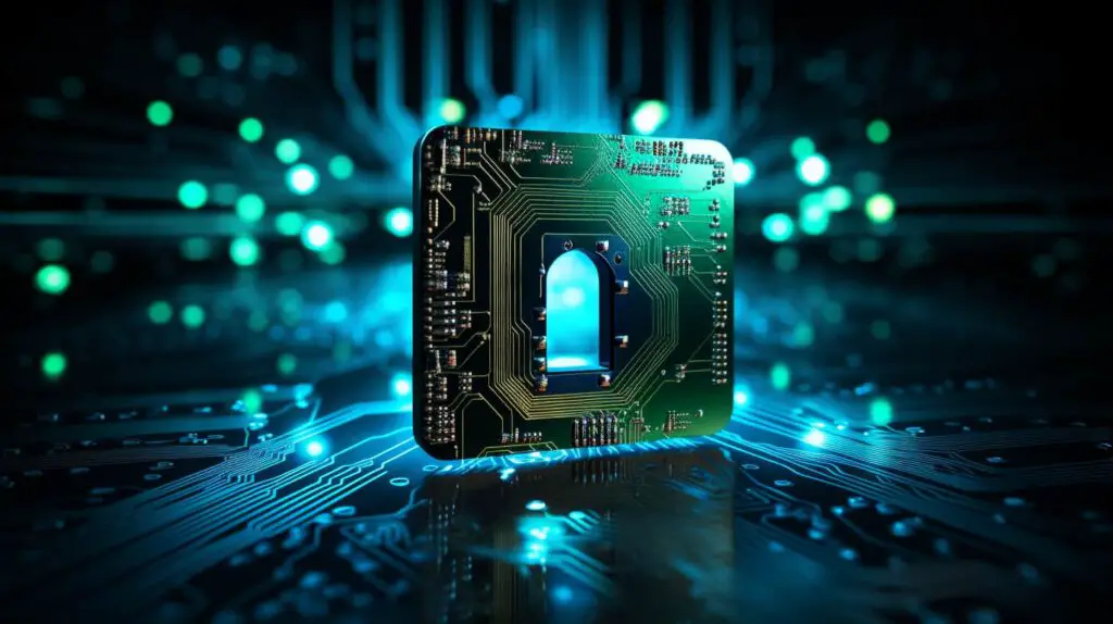 :A digital padlock overlaying a stylized credit card, with a magnifying glass focusing on the CVV area, surrounded by subtle binary code texture to represent online security and data encryption.