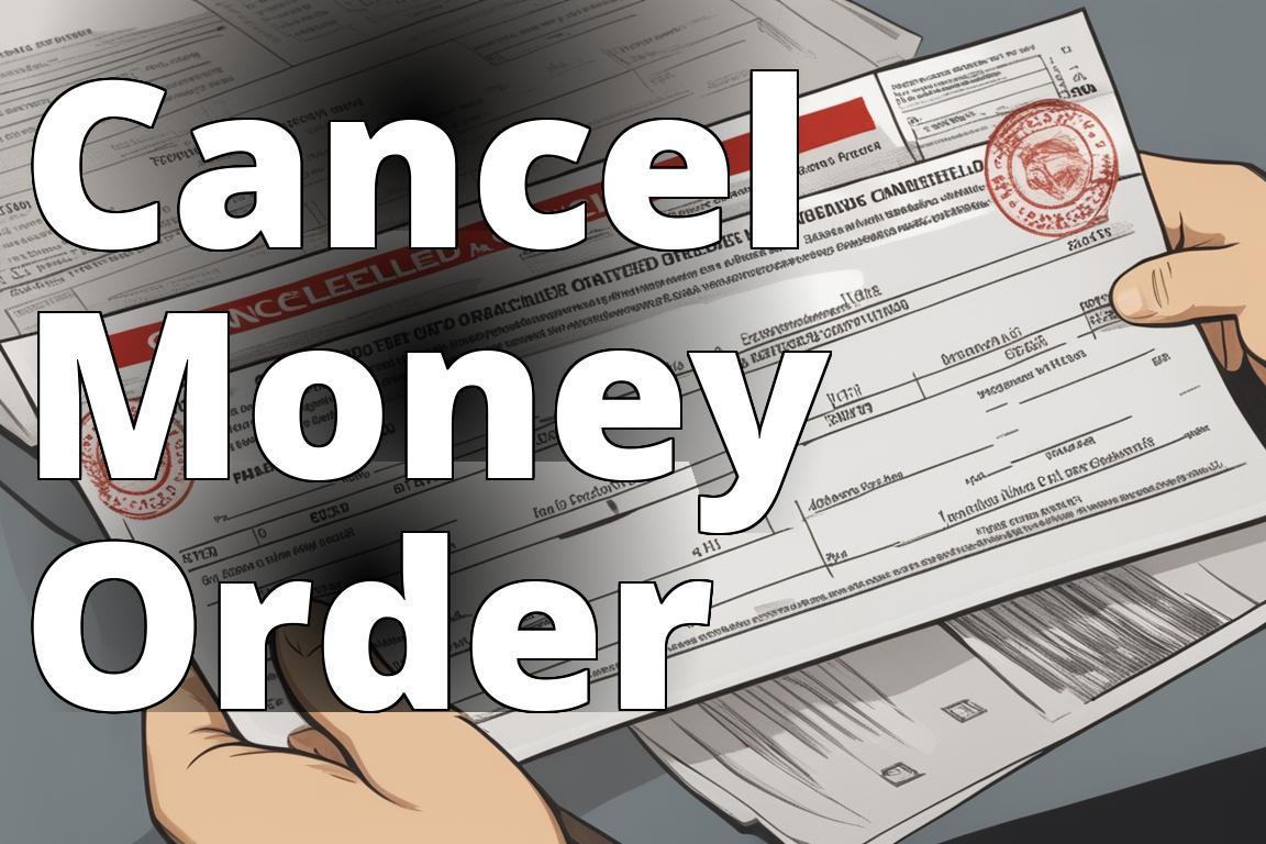 The featured image could be a picture of a person holding a money order form with a cancelation stam