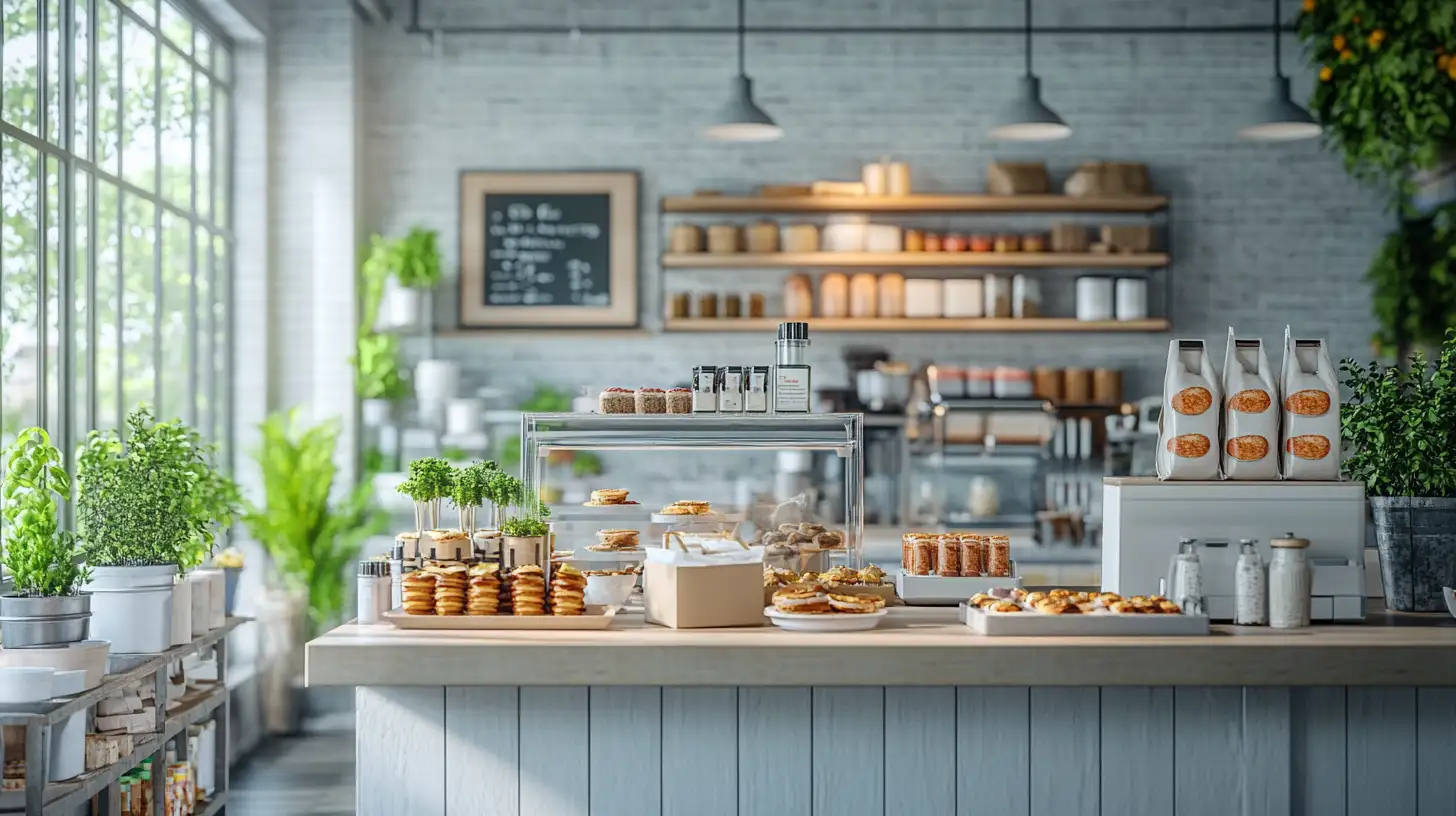 image of a kitchen with food for sale