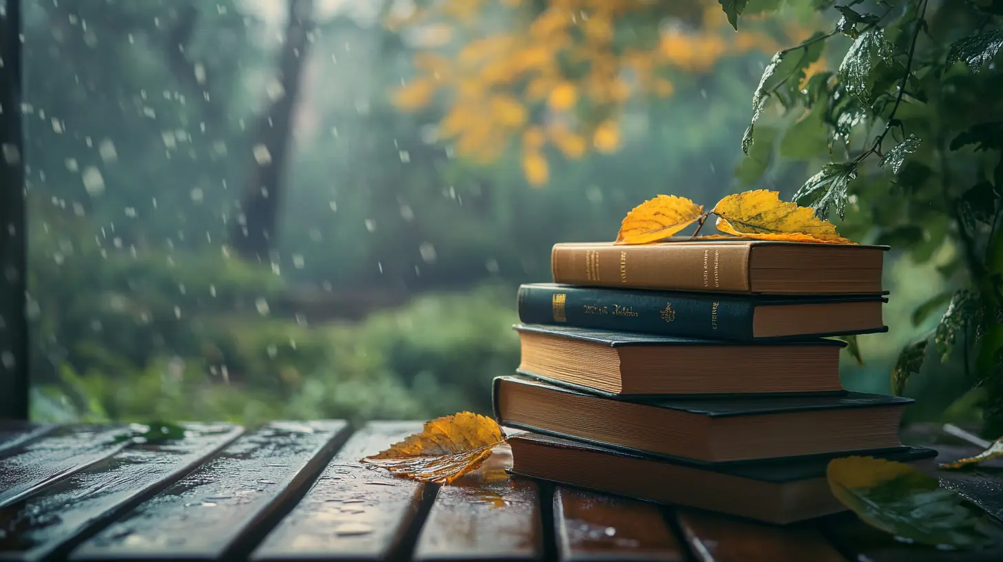 image of a stack of books in a porch for sale