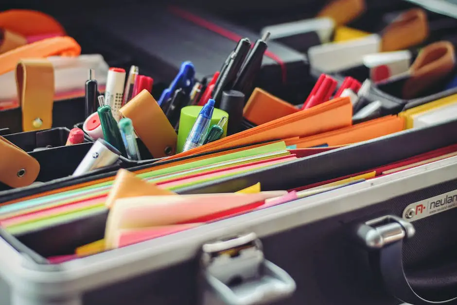 Image depicting various office supplies representing the discussed trends.