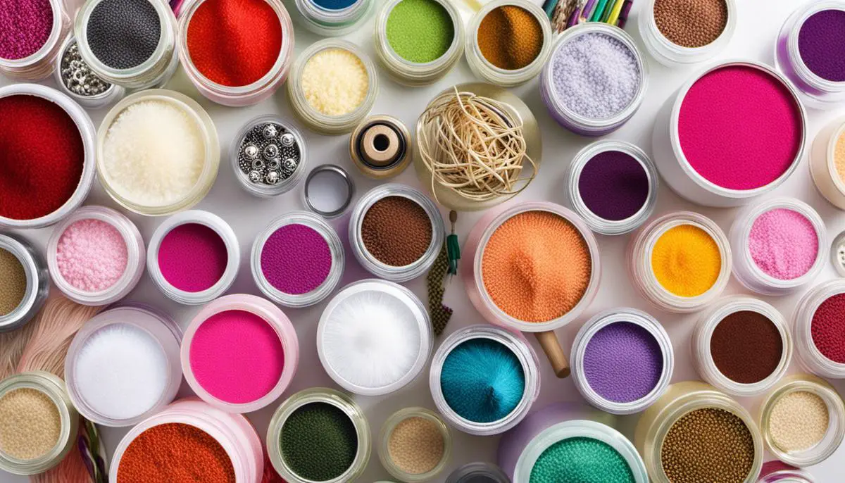 Image of a variety of craft supplies and materials available from online craft stores.